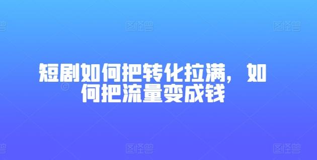 短剧如何把转化拉满，如何把流量变成钱-云创网