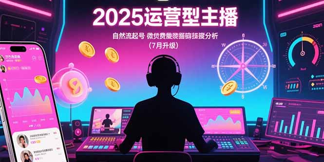 2025运营型主播：自然流起号，微付费投放技巧，罗盘数据深度解析(7月更新-云创网