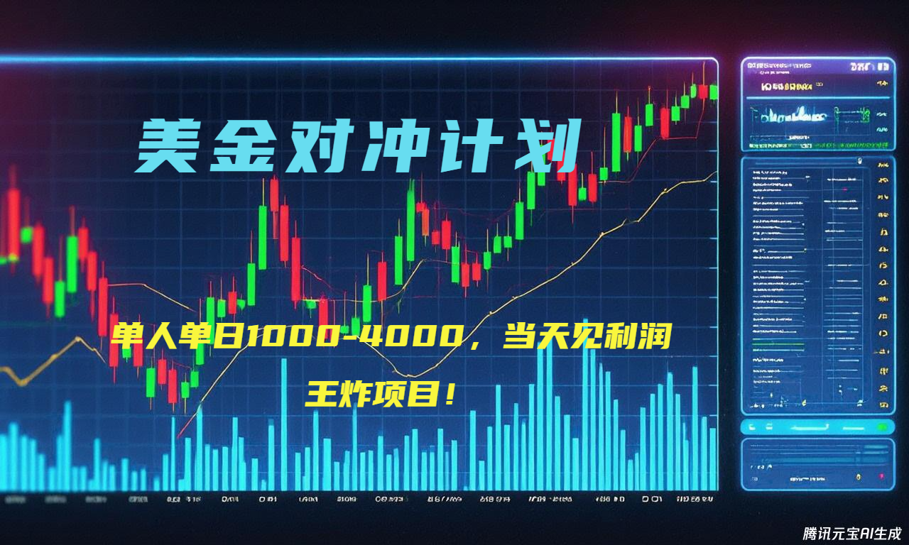 2025年最暴力项目“美金先登计划”最新最强对冲战法，每日实际收益1K-4K-云创网