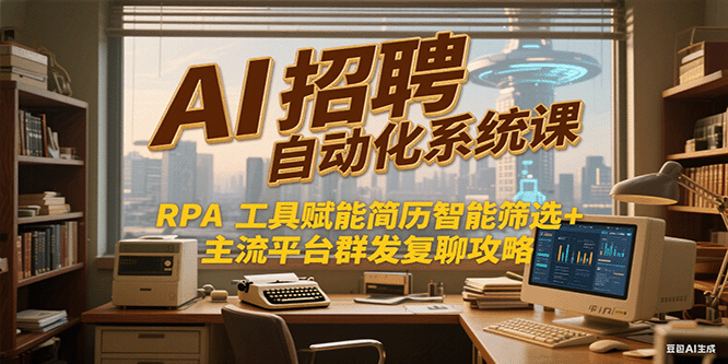 AI招聘自动化系统课，RPA工具赋能简历智能筛选+主流平台群发复聊全攻略-云创网