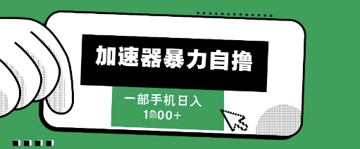 205新风口，加速器暴力自撸，单机日入1k+【揭秘】-云创网