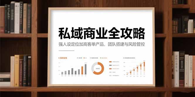 私域商业全攻略，强人设定位加高客单产品，团队搭建与风险管控-云创网