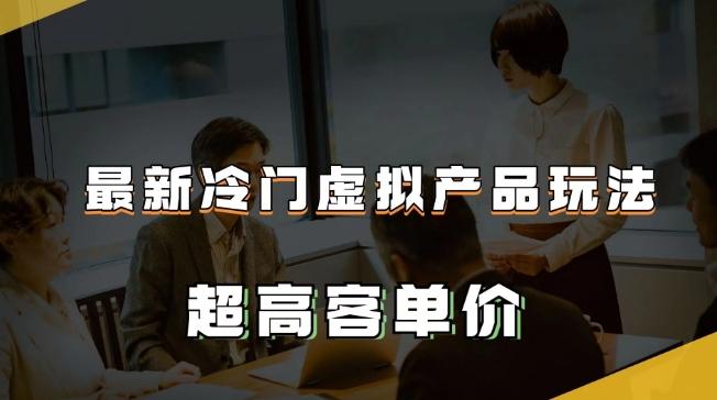 最新冷门虚拟产品玩法，超高客单价，月入2-3万＋【揭秘】-云创网