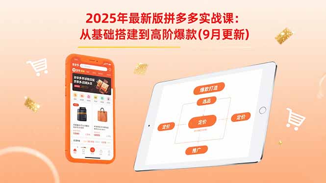 2025年最新版拼多多实战课：从基础搭建到高阶爆款(9月更新-云创网