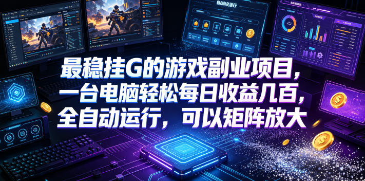 AI游戏全自动挂机项目，单号日入100左右，可矩阵放大！-云创网