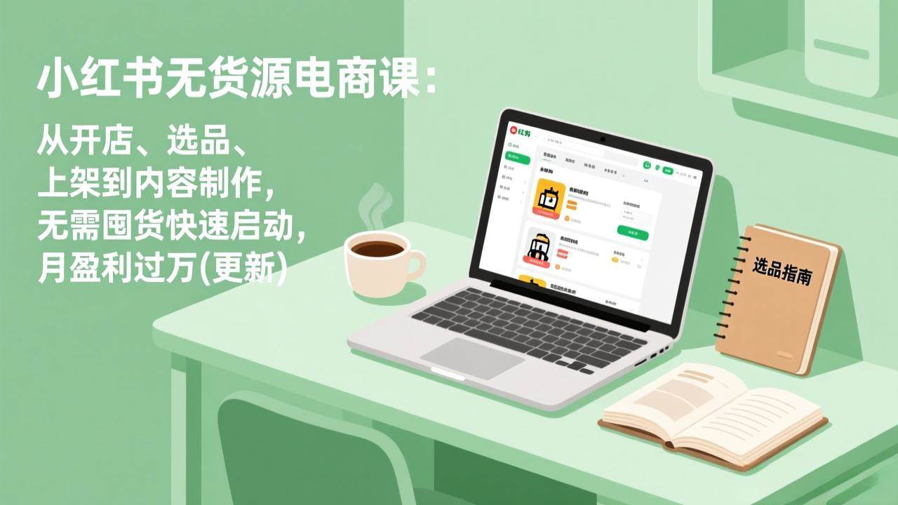 （19003期）小红书无货源电商课(6月22更新)：从开店、选品、上架到内容制作，无需囤货快速启动，月盈利过万-云创网
