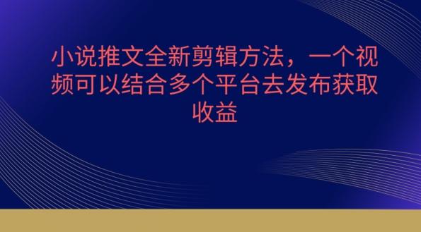 小说推文全新剪辑方法，一个视频可以结合多个平台去发布获取【揭秘】-云创网
