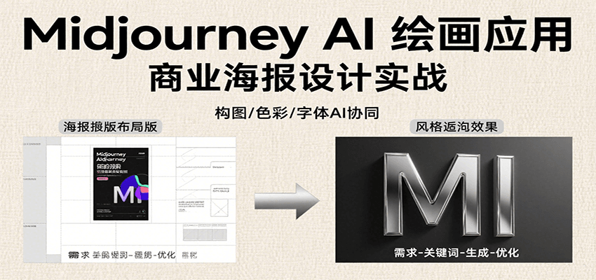 Midjourney AI绘画应用，关键词指令解析、漫画头像制作、海报设计、3D人物生成等-云创网