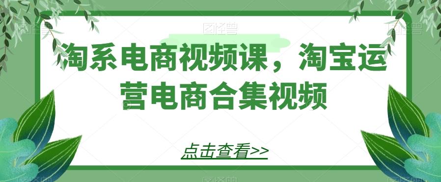 淘系电商视频课，淘宝运营电商合集视频-云创网