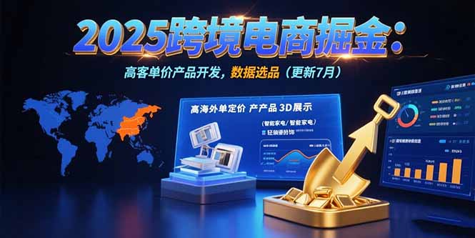 2025跨境电商掘金：蓝海市场定位，高客单价产品开发，数据选品(更新7月-云创网