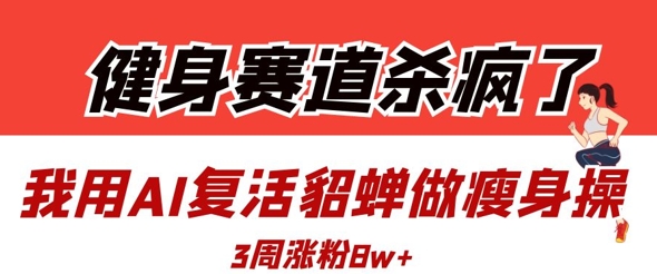 健身赛道杀疯了？我用AI复活貂蝉做瘦身操，3周涨粉8W-云创网