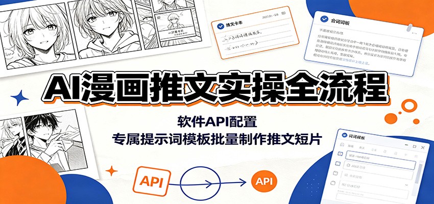AI漫画推文实操全流程：软件API配置，专属提示词模板批量制作推文短片-云创网