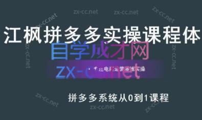 江枫老师·拼多多实操课程-云创网
