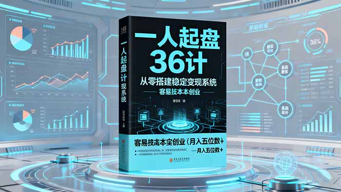 一人起盘36计：从零搭建稳定变现系统，实现低成本创业，月入五位数+-云创网