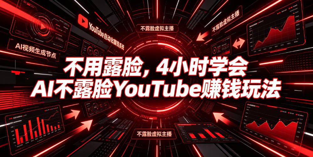 不用露脸，4小时学会AI不露脸YouTube賺钱玩法【原创双语字幕】-云创网
