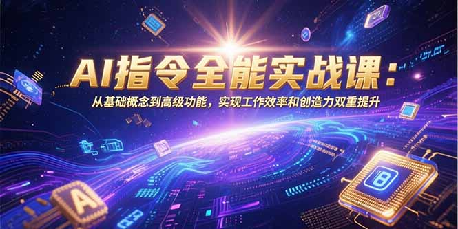 AI指令全能实战课：从基础概念到高级功能，实现工作效率和创造力双重提升-云创网