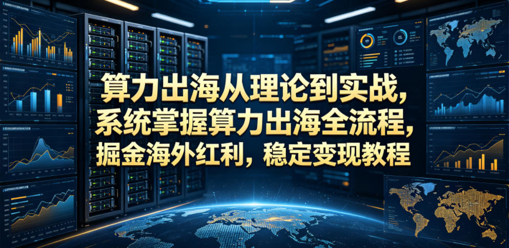 算力出海从理论到实战，系统掌握算力出海全流程，掘金海外红利，稳定变现教程-云创网