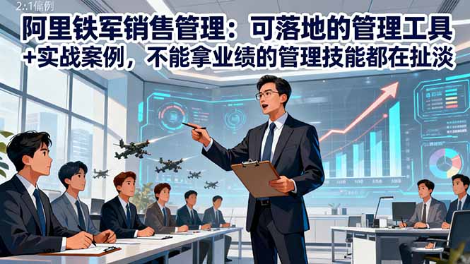 阿里铁军销售管理：可落地的管理工具+实战案例，不能拿业绩的管理都在扯淡-云创网