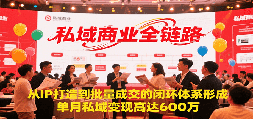 私域商业全链路，从IP打造到批量成交的闭环体系形成，单月私域变现600万-云创网