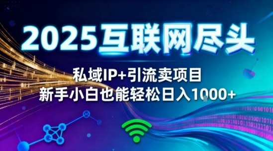 2025网创尽头王炸项目！私域IP+精准引流，新手小白在家躺賺日入1k，零经验也能上手【揭秘】-云创网
