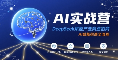 AI实战营：DeepSeek赋能产业商业招商，AI赋能招商全流程-云创网