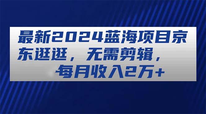 最新2024蓝海项目京东逛逛，无需剪辑，每月收入2万+-云创网