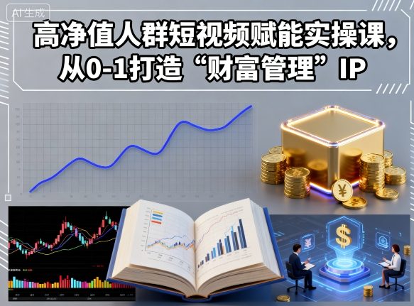 高净值人群短视频赋能实操课，从0-1打造“财富管理”IP-云创网