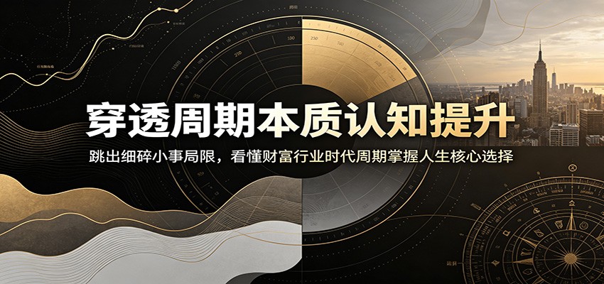 穿透周期本质认知提升：跳出细碎小事局限，看懂财富行业时代周期掌握人生核心选择-云创网