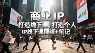商业IP打造线下课，打造个人 IP线下课视频+笔记-云创网
