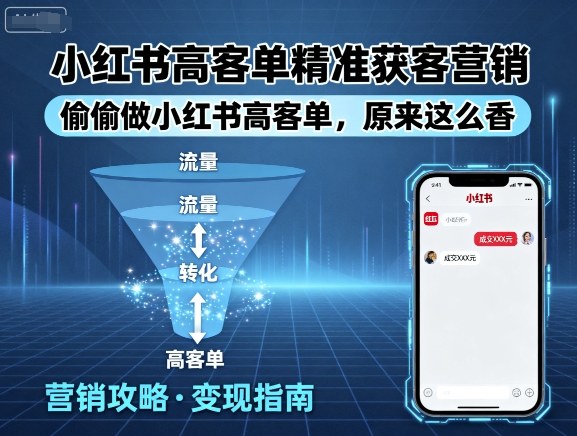 小红书高客单精准获客营销，偷偷做小红书高客单，原来这么香-云创网