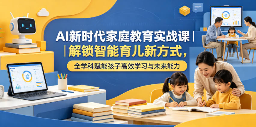 AI新时代家庭教育实战课｜解锁智能育儿新方式，全学科赋能孩子高效学习与未来能力-云创网