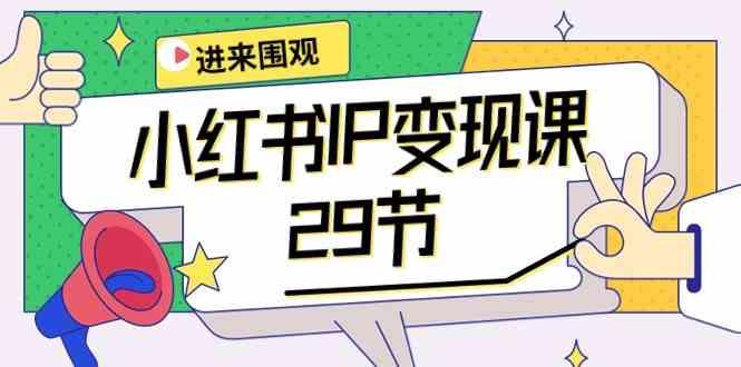 小红书IP变现课：开店/定位/IP变现/直播带货/爆款打造/涨价秘诀/等等/29节-云创网