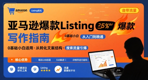亚马逊爆款Listing写作方法，亚马逊0基础小白也能写爆款自带流量的Listing-云创网