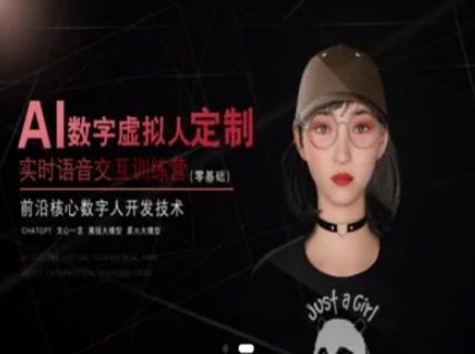 AI数字虚拟人定制，实时语音交互训练营(零基础)，前沿核心数字人开发技术-云创网