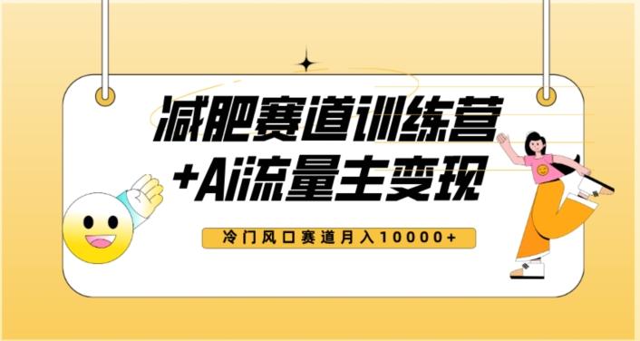 全新减肥赛道AI流量主+训练营变现玩法教程，蓝海冷门赛道小白轻松上手，月入10000+【揭秘】-云创网