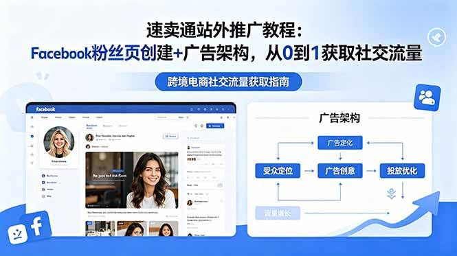 （18888期）速卖通站外推广教程：Facebook粉丝页创建+广告架构，从0到1获取社交流量-云创网