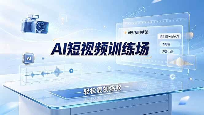 （19137期）老陈AI短视频训练场：AI短视频框架+换背景SwitchXAI+首尾帧+声音生成，轻松复刻爆款-云创网