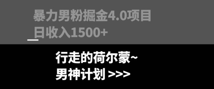 暴力男粉掘金4.0项目不违规不封号无脑复制单人操作日入1000+-云创网