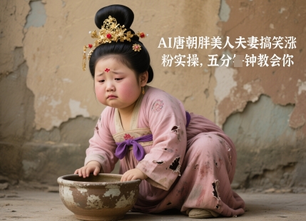 AI唐朝胖美人夫妻搞笑涨粉实操，五分钟教会你-云创网