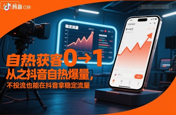 自热获客从0到1之抖音自热爆量，不投流也能在抖音拿稳定流量-云创网