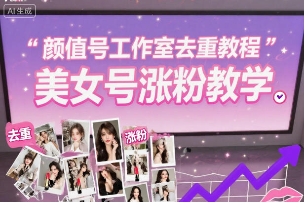 颜值号工作室去重教程，美女号涨粉教学-云创网