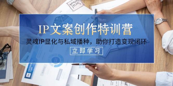 IP文案创作特训营，灵魂IP显化与私域播种，助你打造变现闭环(14节课)-云创网