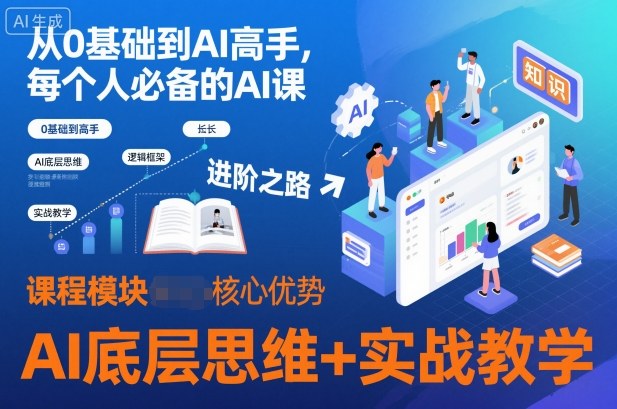 从0基础到AI高手，每个人必备的AI课，AI底层思维+实战教学-云创网