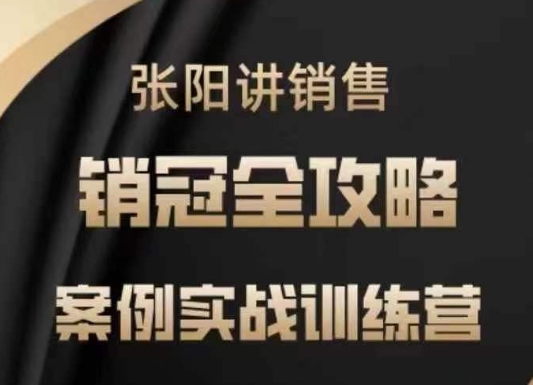 张阳讲销售实战训练营，​案例实战训练，销冠全攻略-云创网