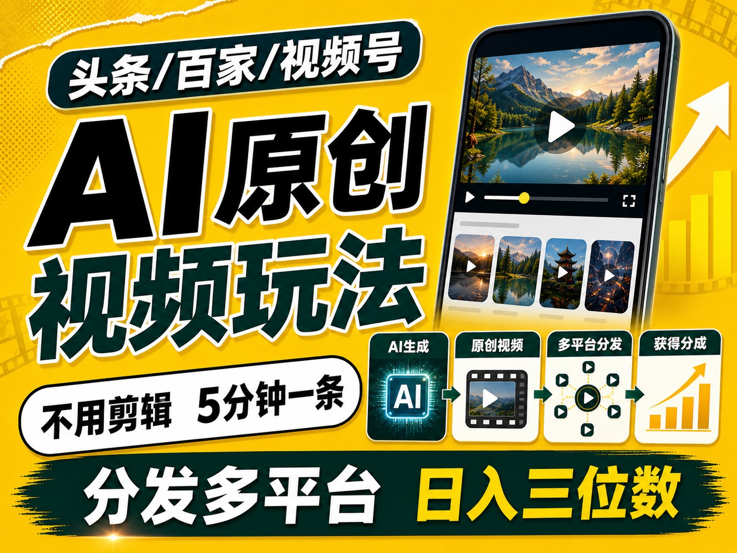 2026头条百家号升级玩法 5分钟一条原创视频 发多平台赚收-云创网