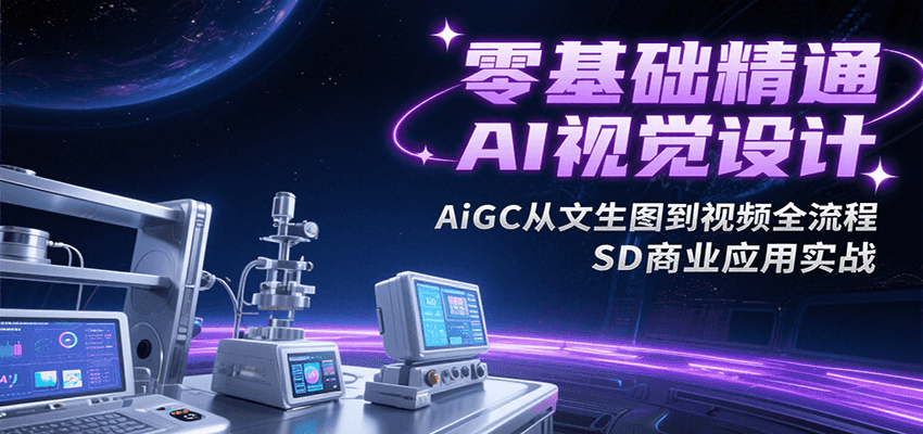 零基础精通AI视觉设计，AiGC从文生图到视频全流程，SD商业应用实战-云创网