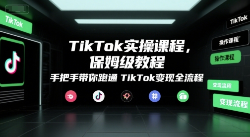 TikTok实操课程，保姆级教程，手把手带你跑通TikTok变现全流程-云创网