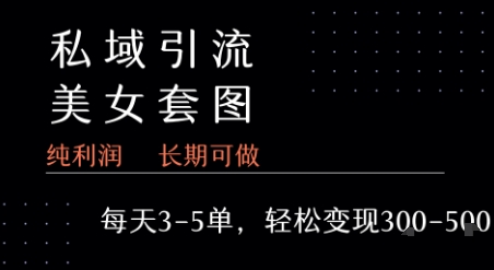 私域卖套图每天3-5单   每单利润99-2张+-云创网