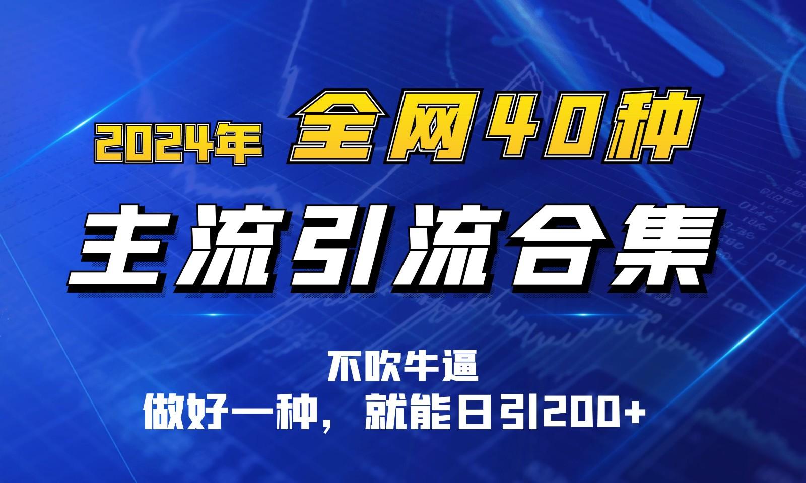 2024年全网40种暴力引流合计，做好一样就能日引100+-云创网