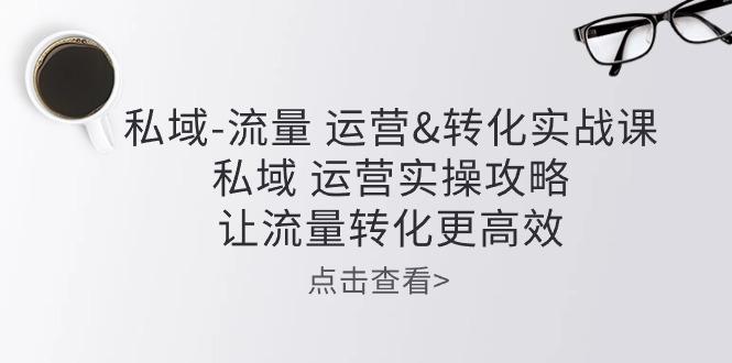 私域-流量 运营&转化实操课：私域 运营实操攻略 让流量转化更高效-云创网